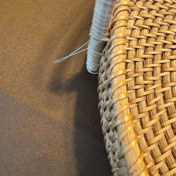 NWOT Beautiful Woven Basket Chips And Dip Bowl W/Handles  Party Fast Shipping - Picture 16 of 16